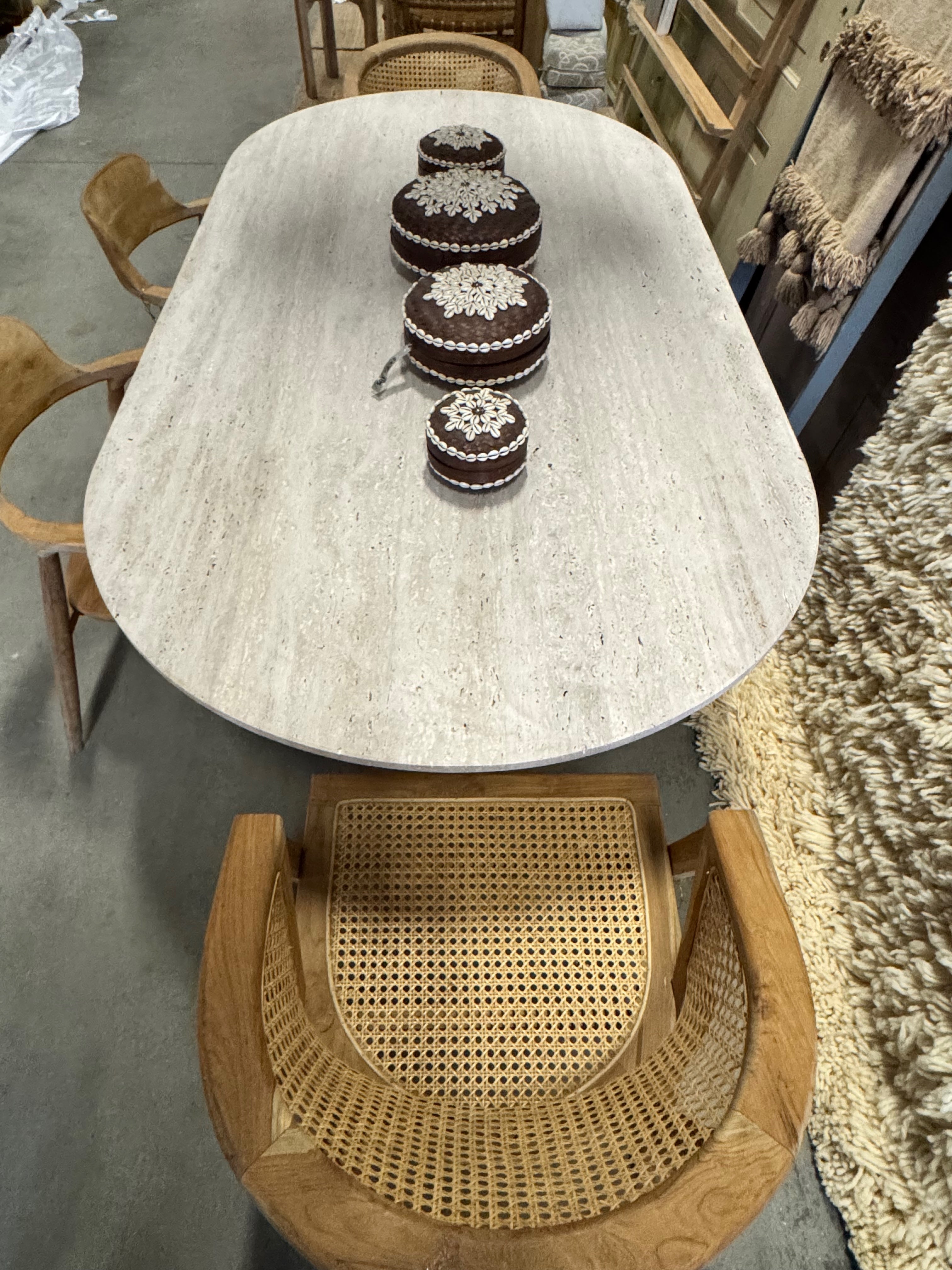Travertine Table - Oval | 215 x 110 cm