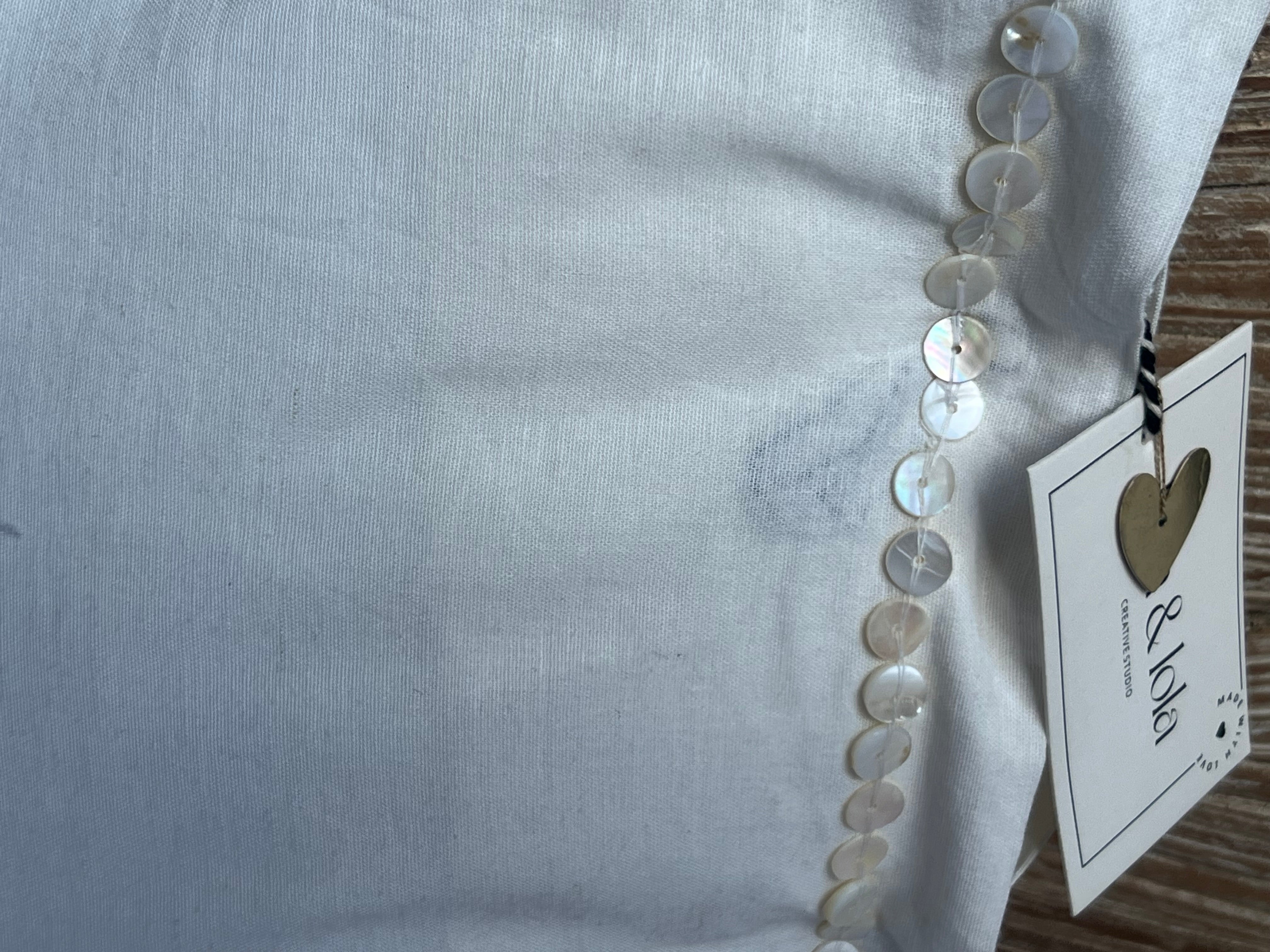 Linnen Pillow + Filling | I Wish I Was An Octopus | White