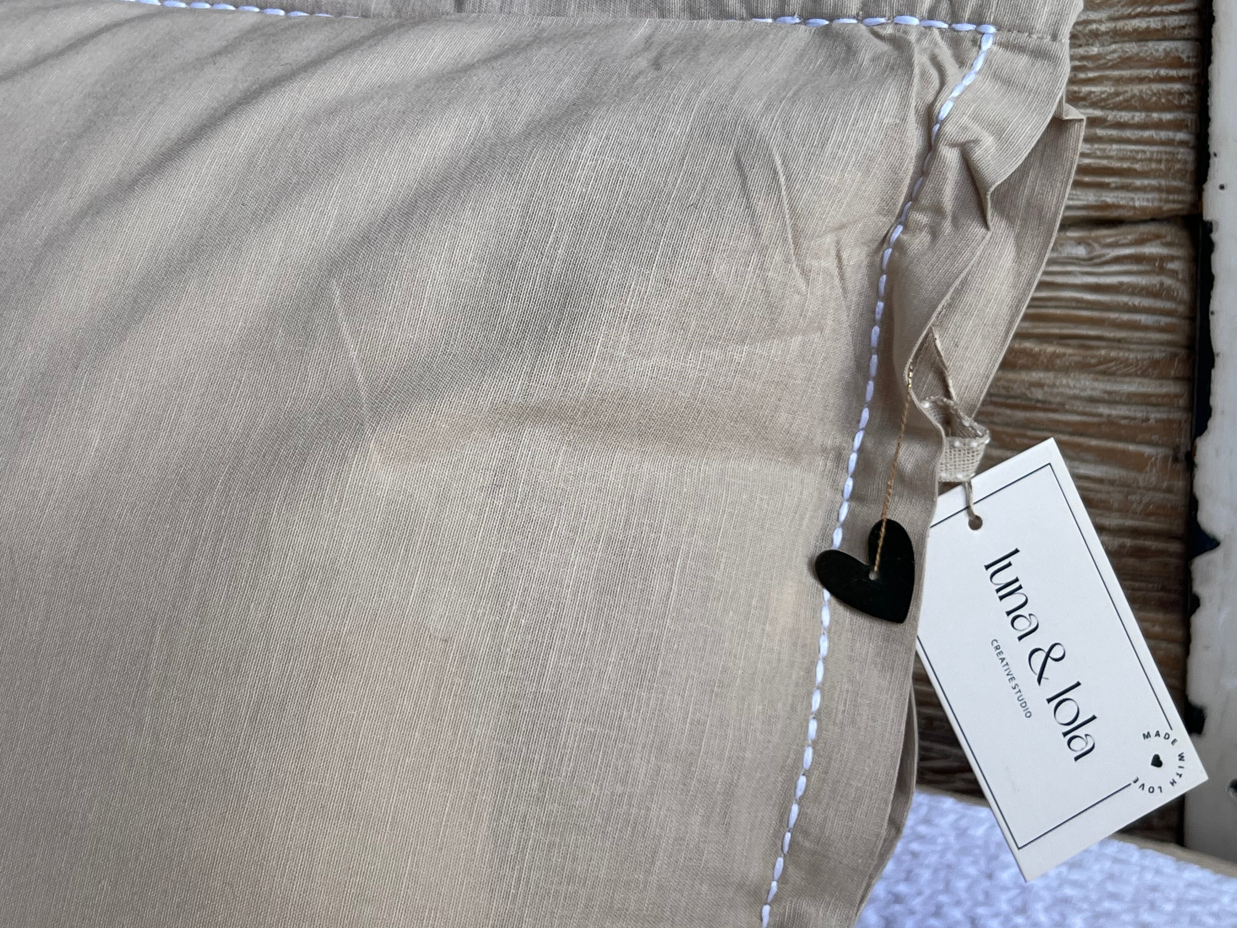 Linnen Pillow + Filling | Mermaid Vibes | Natural