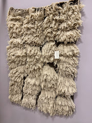 Wandkleed-Textiel kunst- berber wandkleed 100% wol| gebroken wit/beige