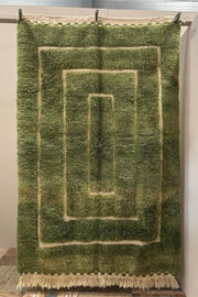 Groen tapijt - 100% Wol | uniek exemplaar