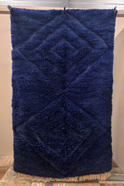 Diep royal blue blauw tapijt -100% Wol | uniek stuk