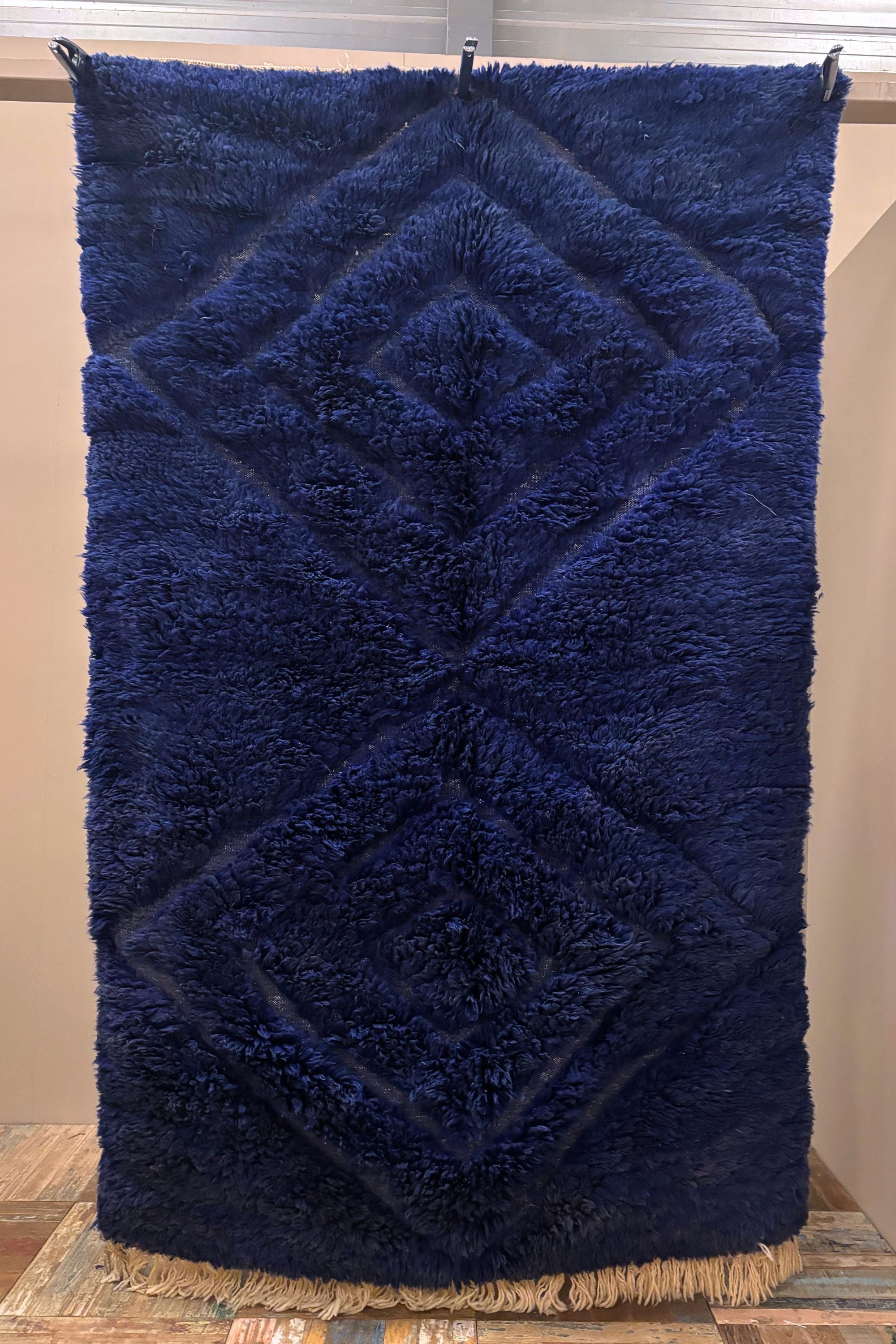 Diep royal blue blauw tapijt -100% Wol | uniek stuk