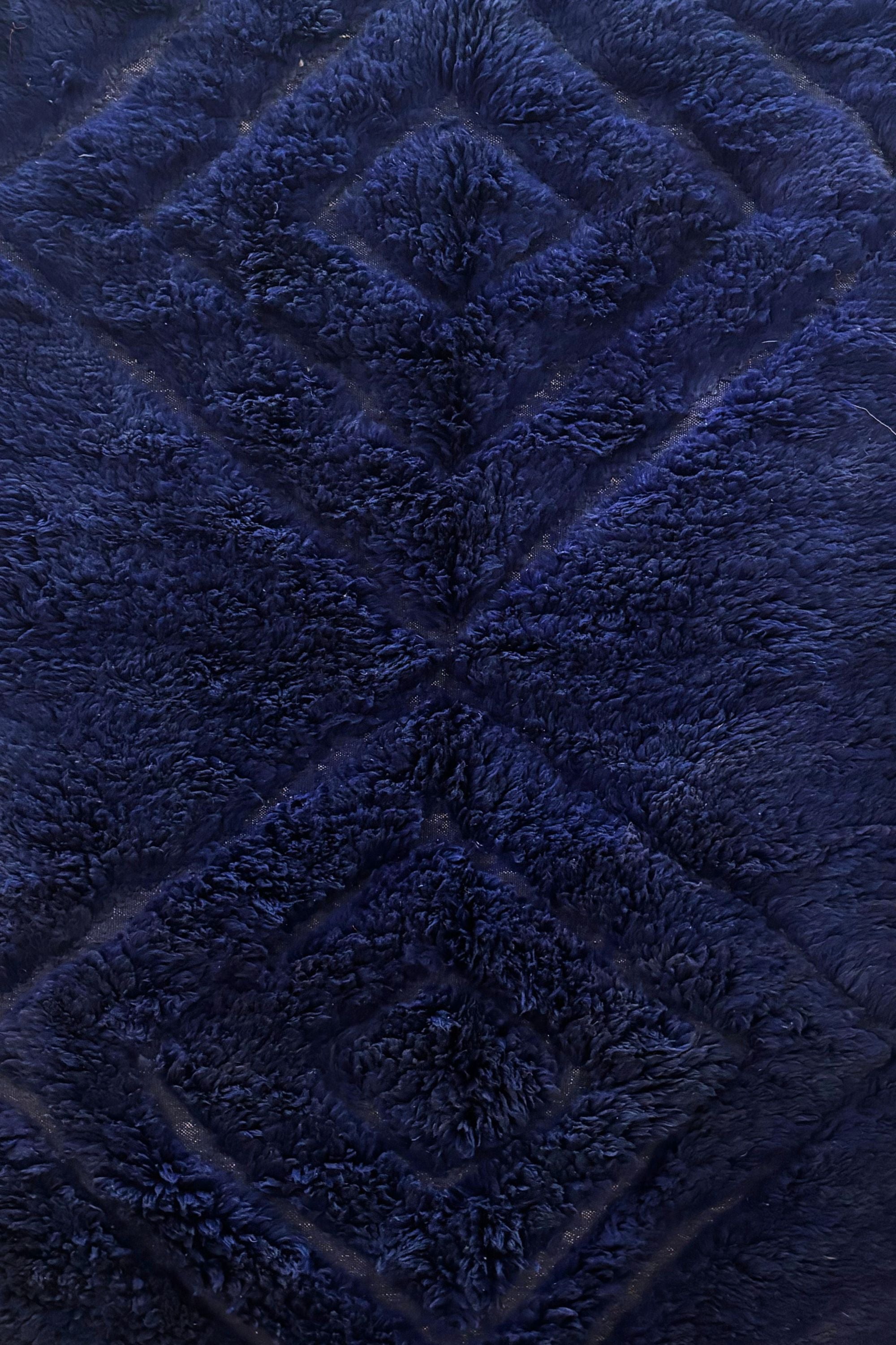 Diep royal blue blauw tapijt -100% Wol | uniek stuk