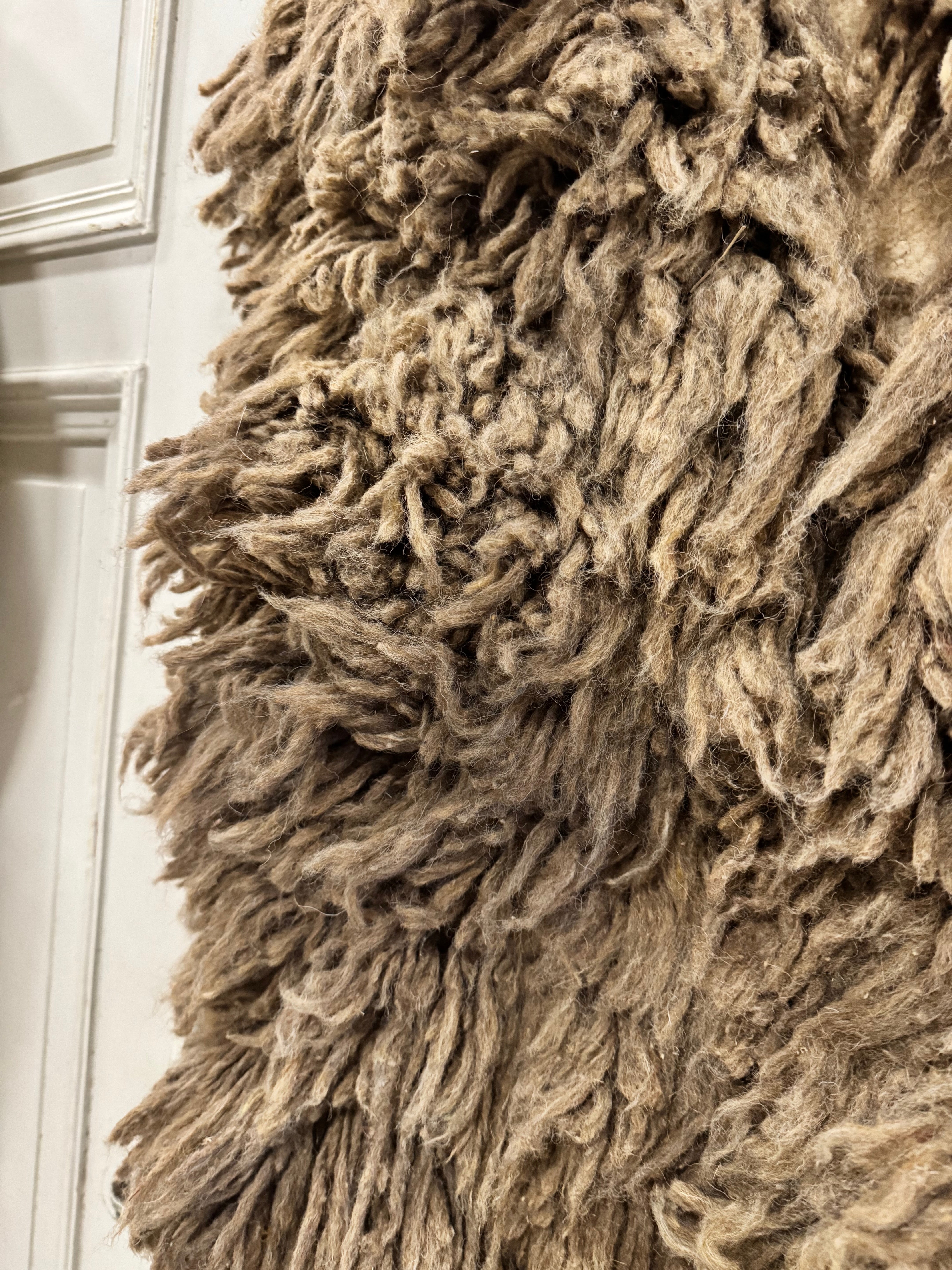 Wandkleed-Textiel kunst- berber wandkleed 100% wol| bruin