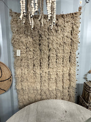 Wandkleed - 100% Wol | textielkunst - beige/roomwit