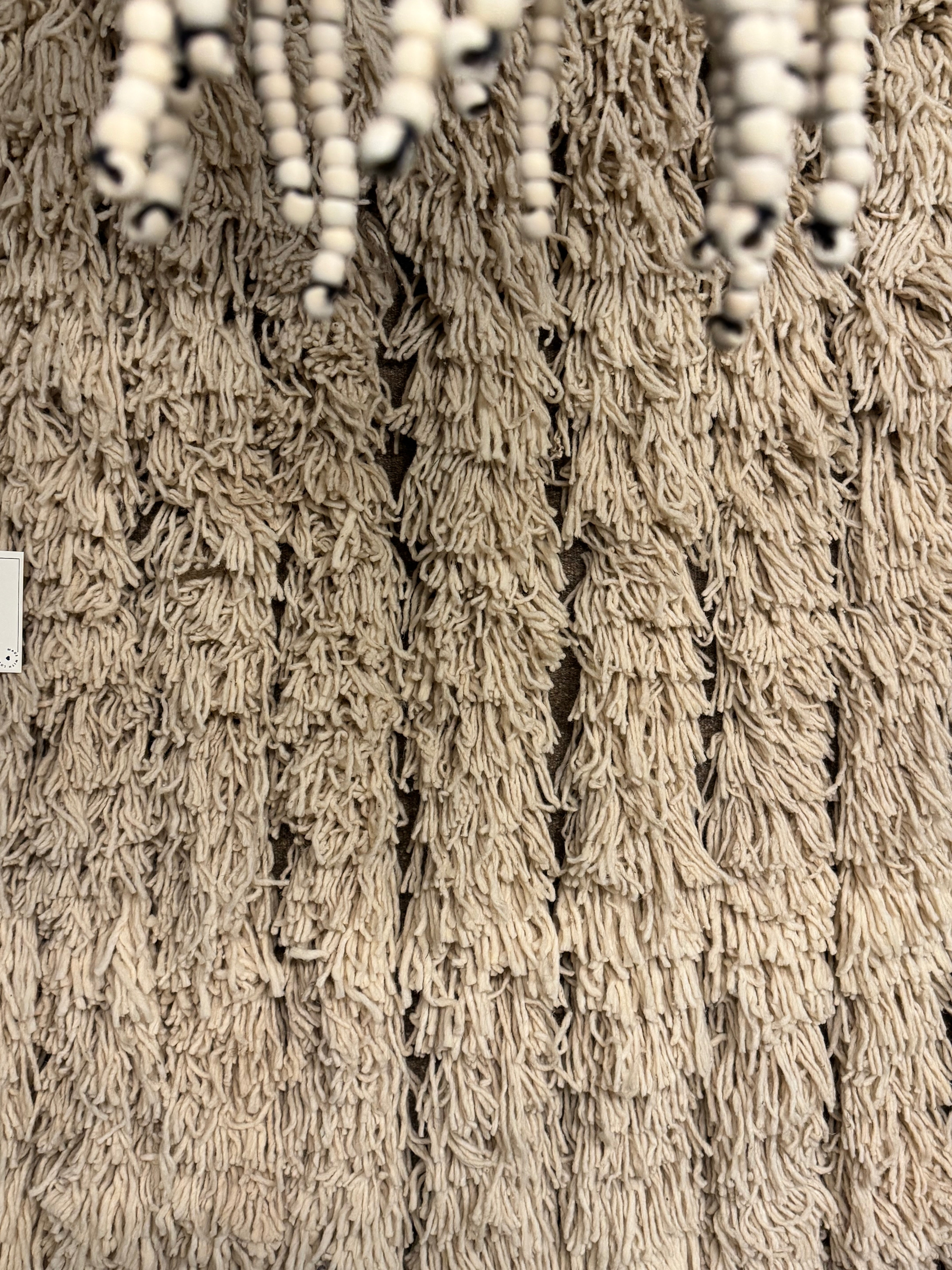Wandkleed - 100% Wol | textielkunst - beige/roomwit
