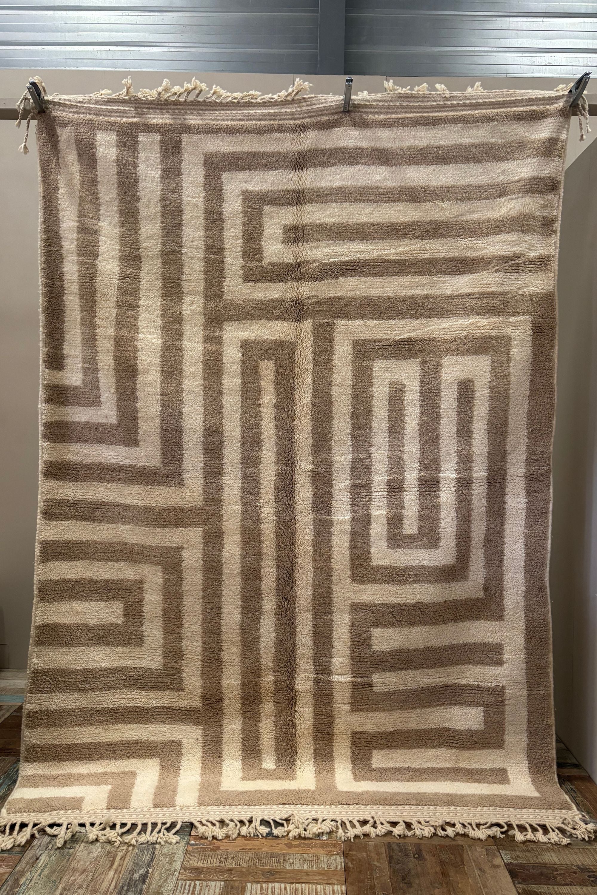 Tapijt naturel + creme - 100% Wol | uniek exemplaar