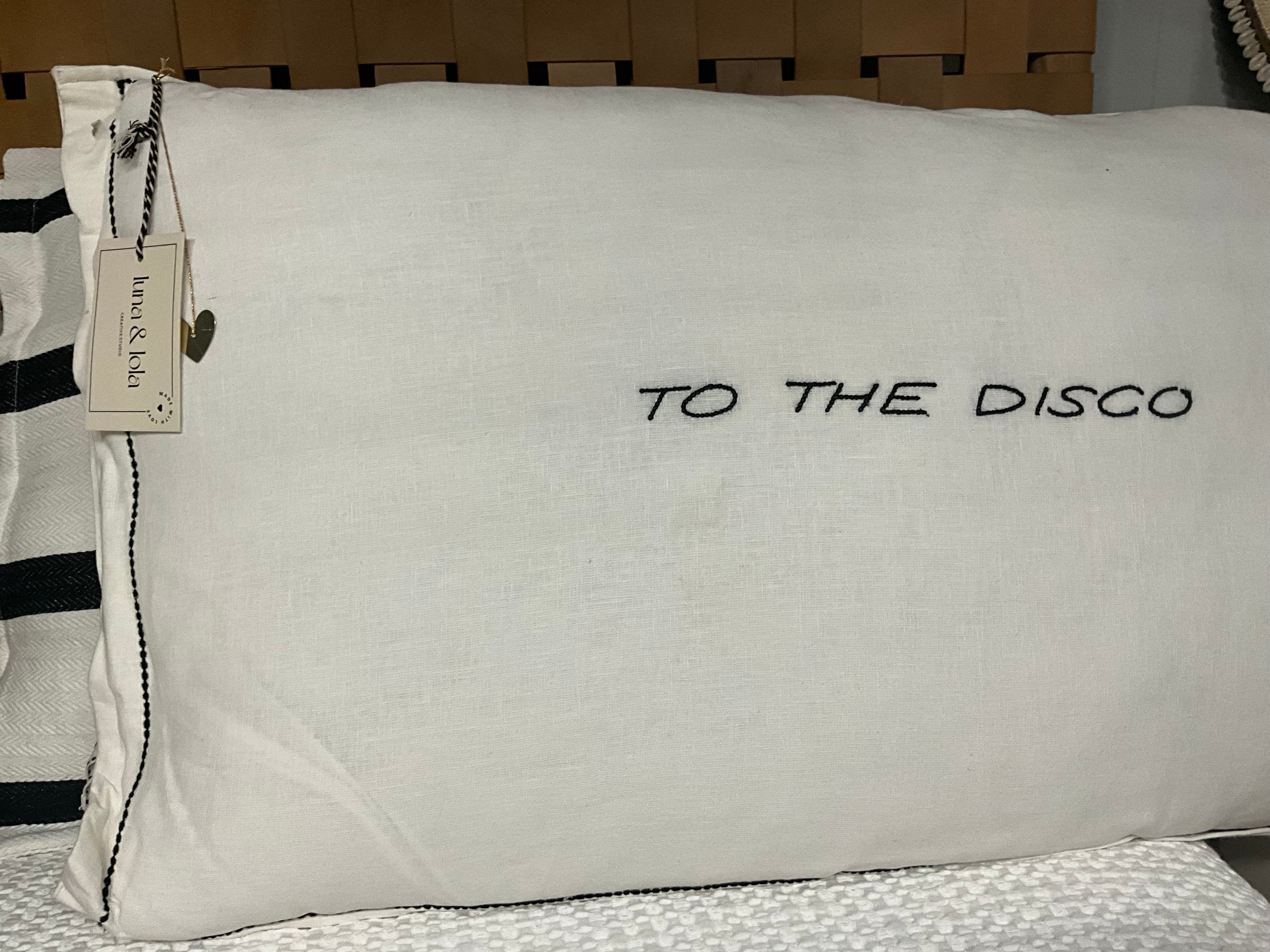 Linnen Pillow + Filling | To The Disco | White