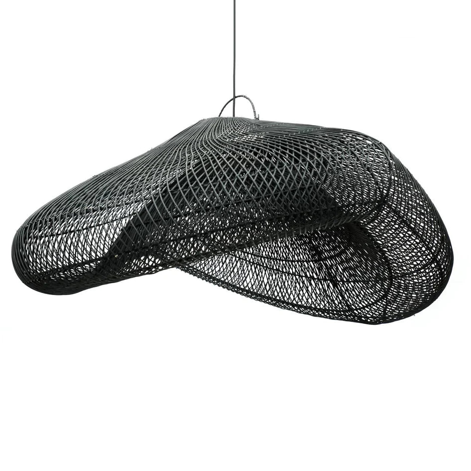 Black Organic Shaped Cloud Lamp XL - 100 cm | Mandala Stencil