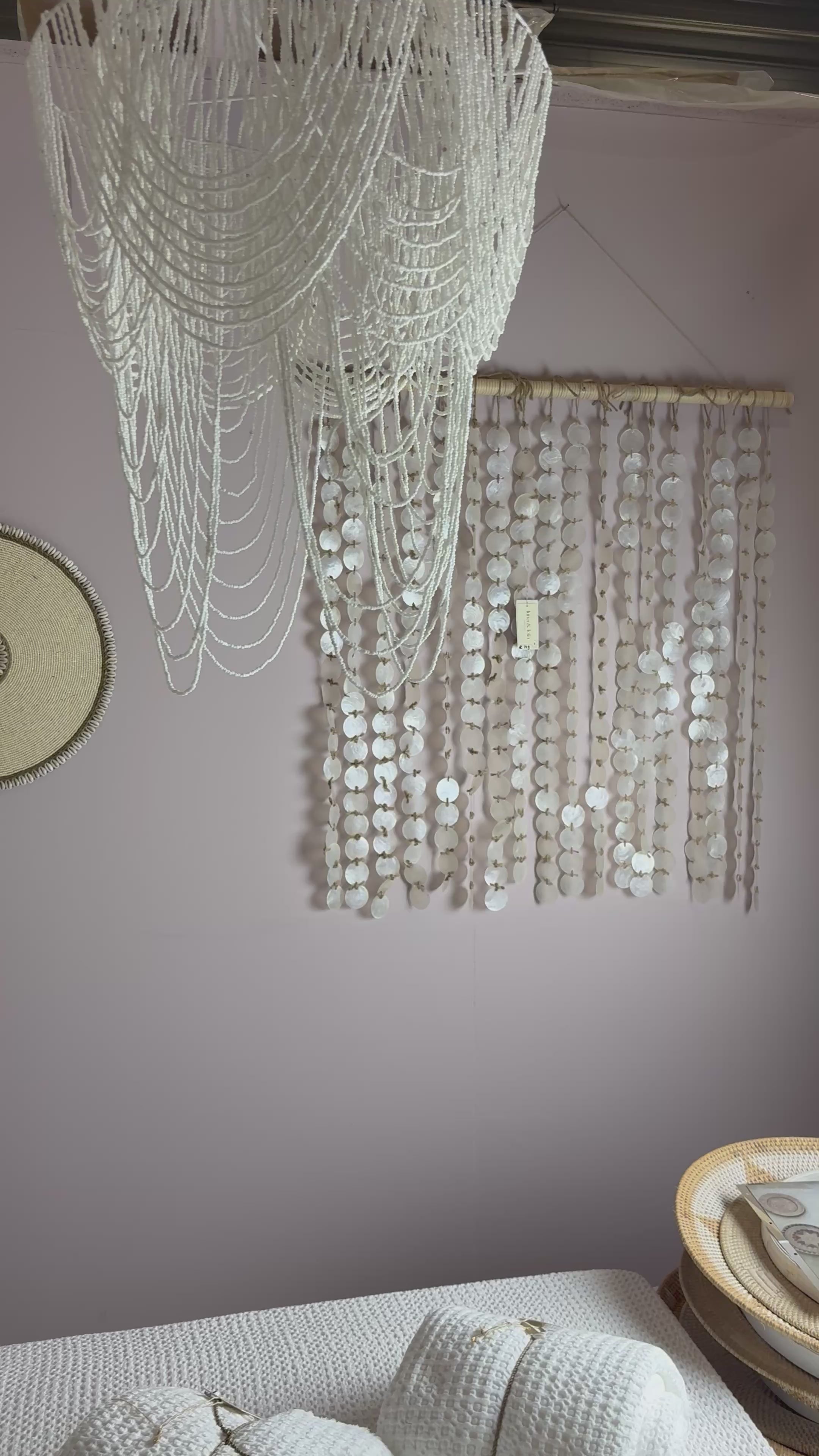 Video laden: Schelpen muur decoratie 1 meter bij 1 meter