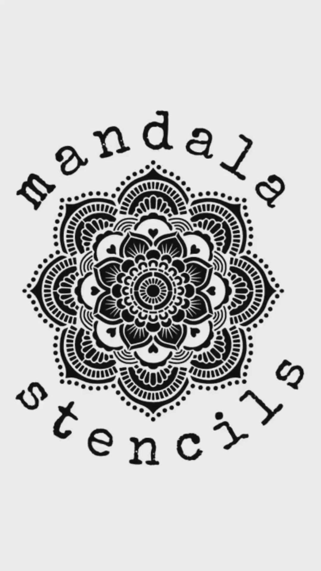Video laden: Yoga - XL Mandala Stencil - 116 cm