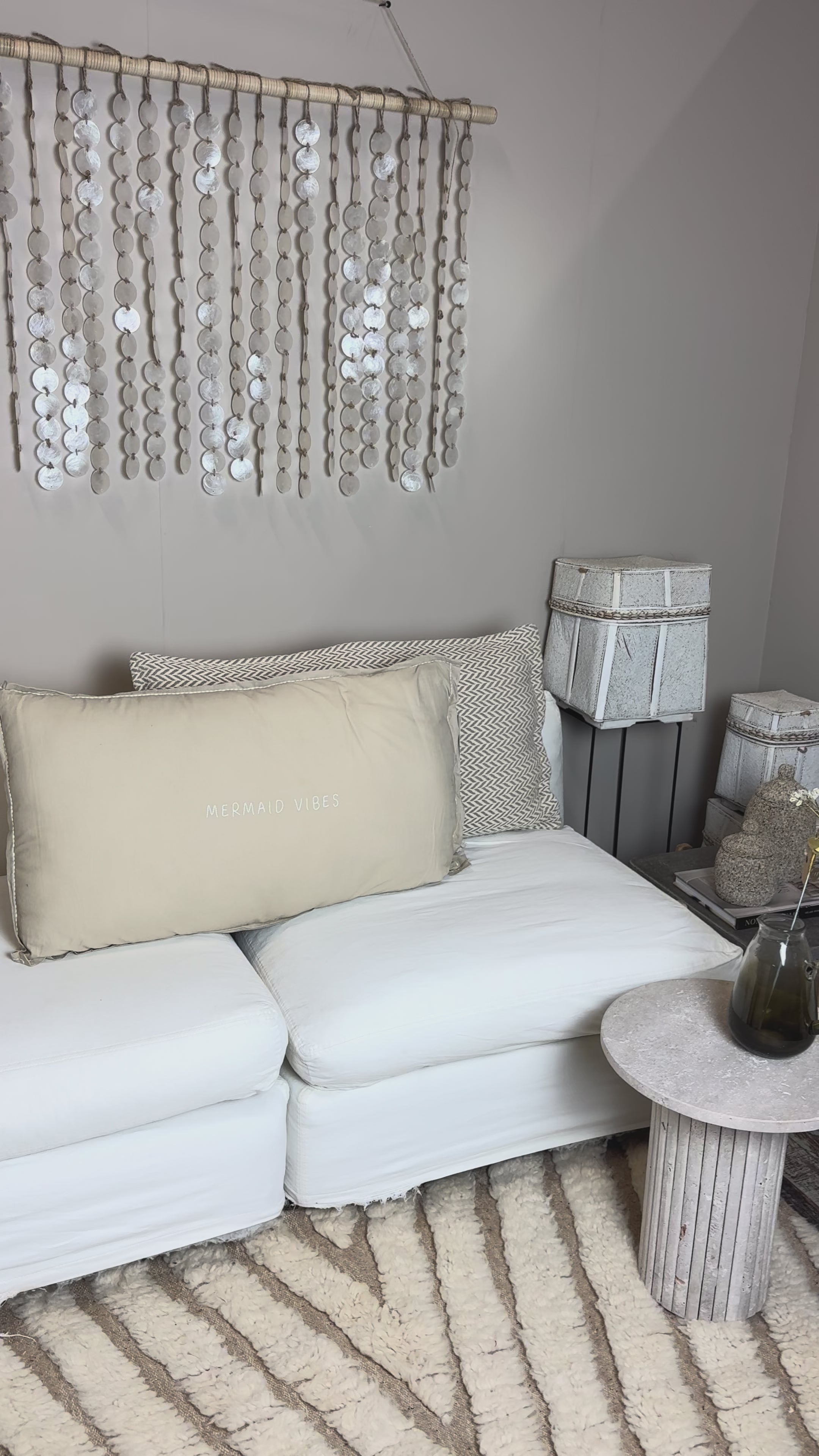 Video laden: Linnen Pillow + Filling | Mermaid Vibes | Natural