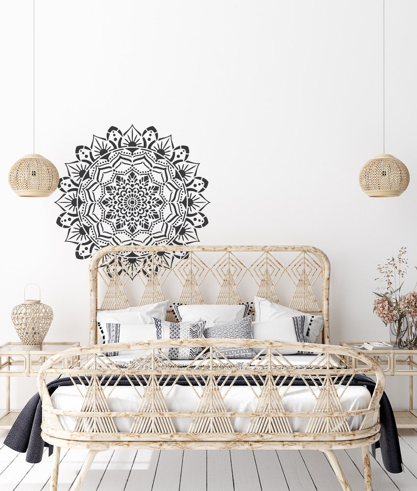 Ibiza Vibe Mandala (130 x 130 cm) - Boho-Inspired Design | Mandala Stencils