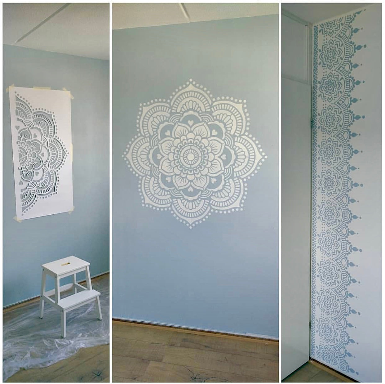 Yoga Mandala - XL Mandala Stencil - 116 cm