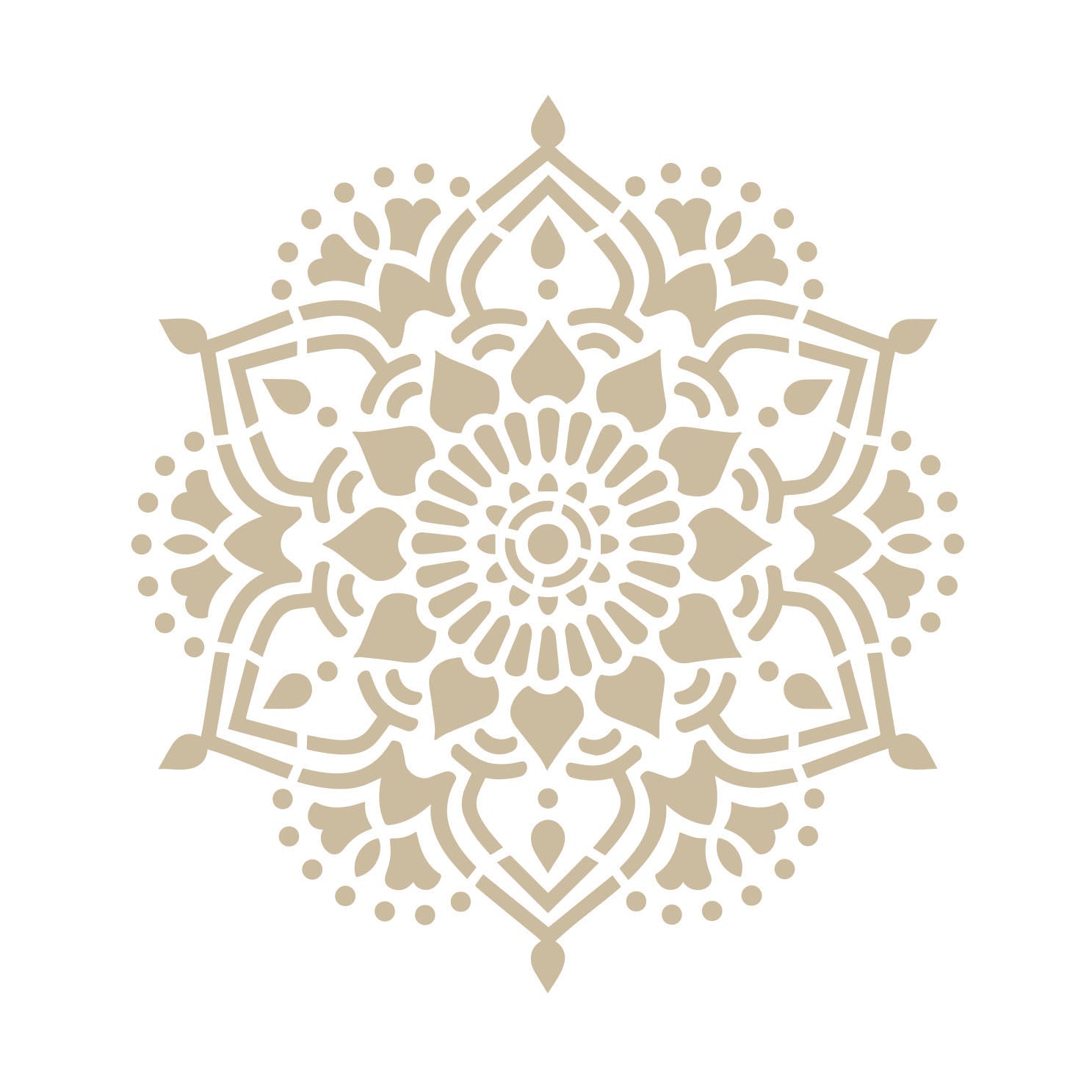 Tibet - XL Mandala Stencil - 45 cm