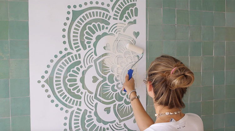 Yoga Mandala - XL Mandala Stencil - 116 cm