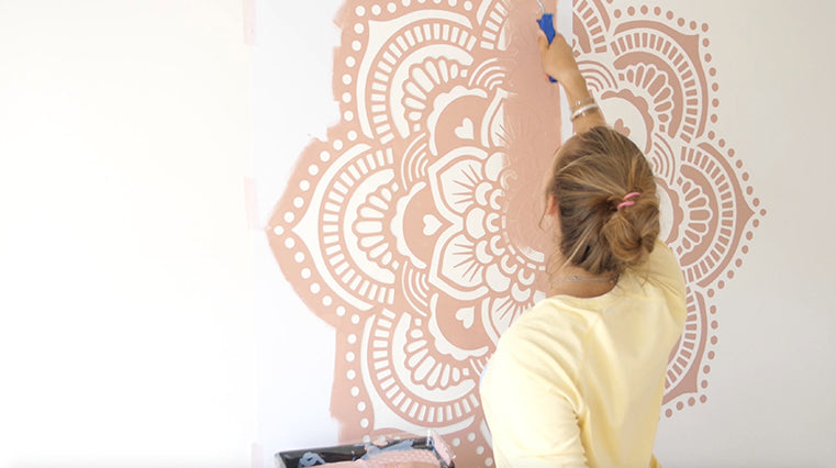 Yoga Mandala - XL Mandala Stencil - 116 cm