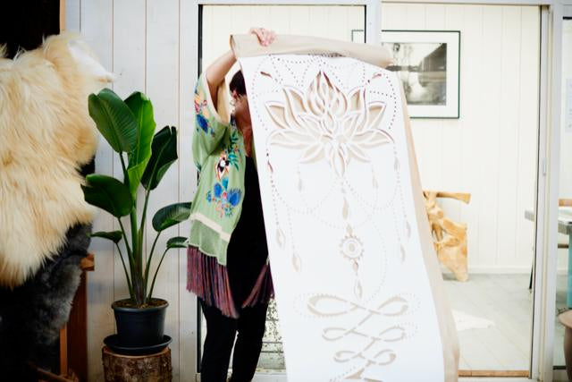 Lotus Flower of Life - XL Mandala Stencil - 205 x 65 cm