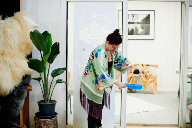 Lotus Flower of Life - XL Mandala Stencil - 205 x 65 cm