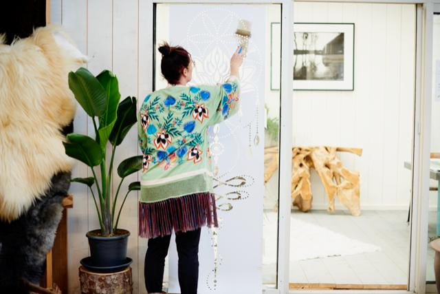 Lotus Flower of Life - XL Mandala Stencil - 205 x 65 cm
