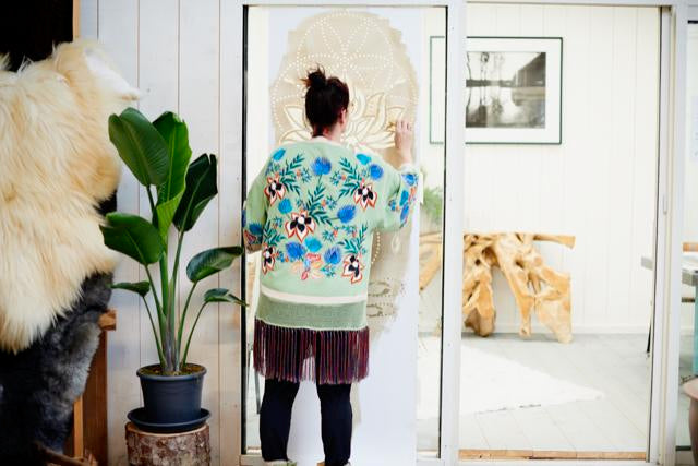 Lotus Flower of Life - XL Mandala Stencil - 205 x 65 cm