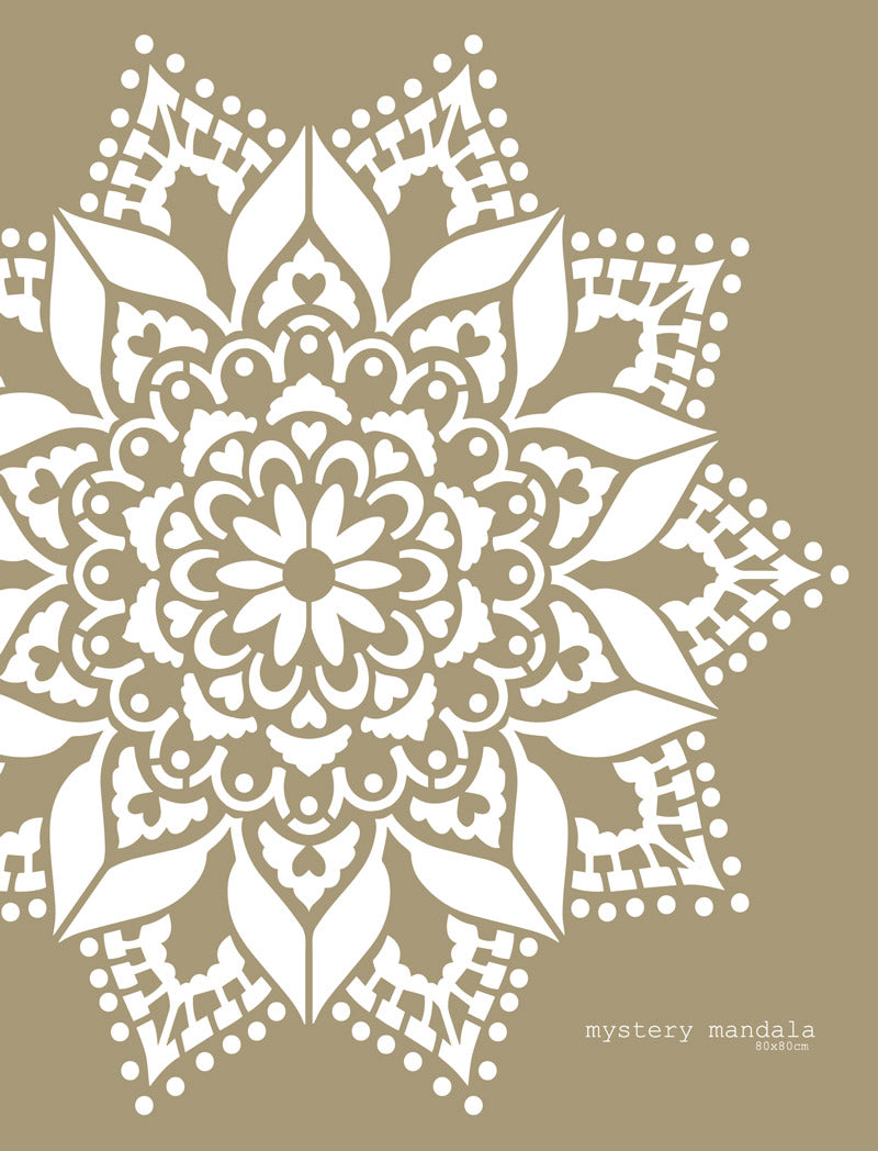 Mystery Wall Tattoo - XL Mandala Stencil - 116 cm