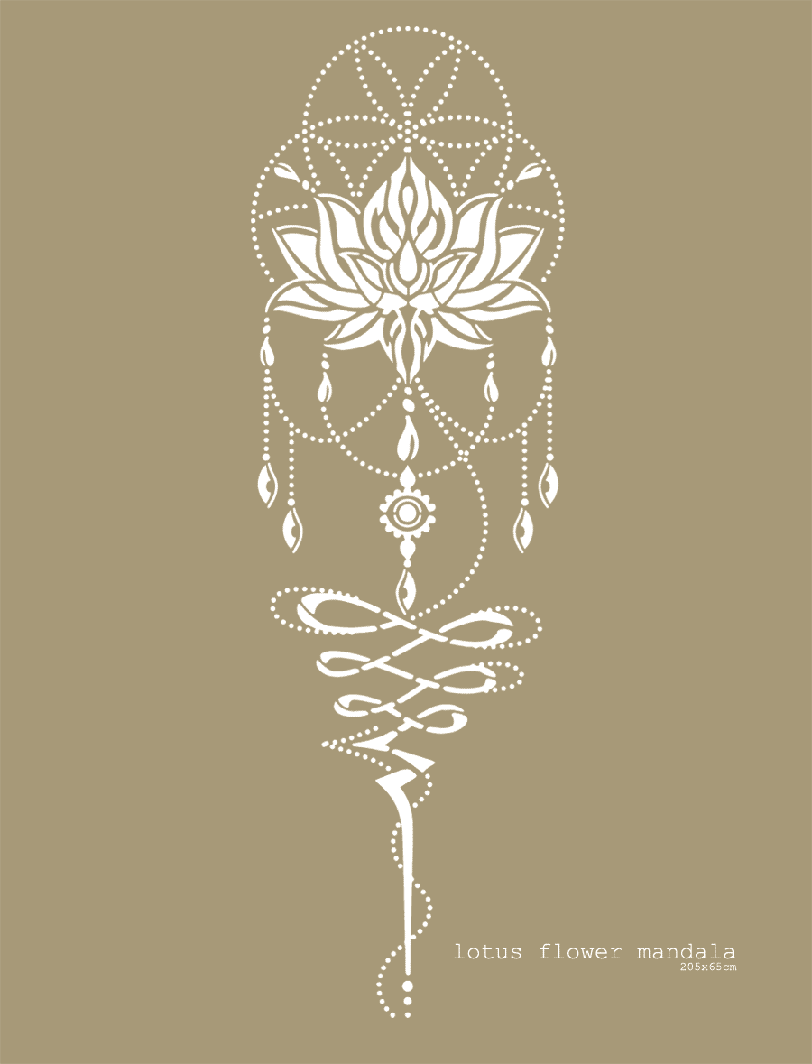 Lotus Flower of Life - XL Mandala Stencil - 205 x 65 cm