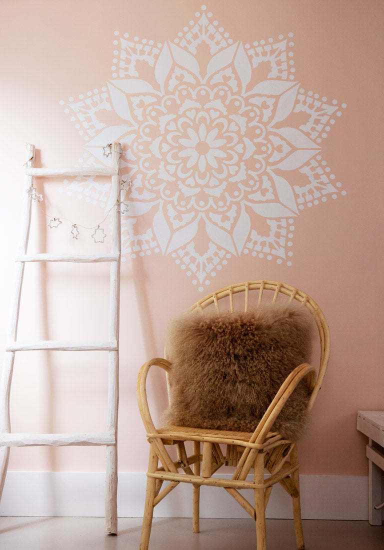 Mystery Wall Tattoo - XL Mandala Stencil - 116 cm
