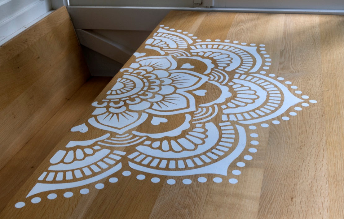 Yoga Mandala - XL Mandala Stencil - 116 cm