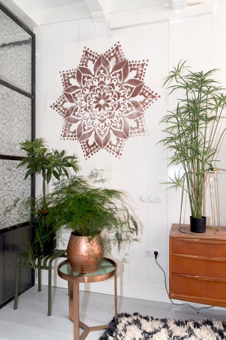 Mystery Wall Tattoo - XL Mandala Stencil - 116 cm
