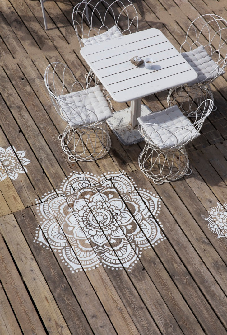 Yoga Mandala - XL Mandala Stencil - 116 cm