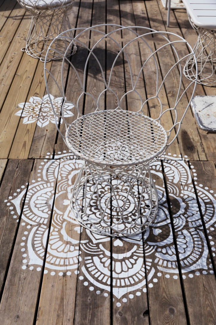 Yoga Mandala - XL Mandala Stencil - 116 cm