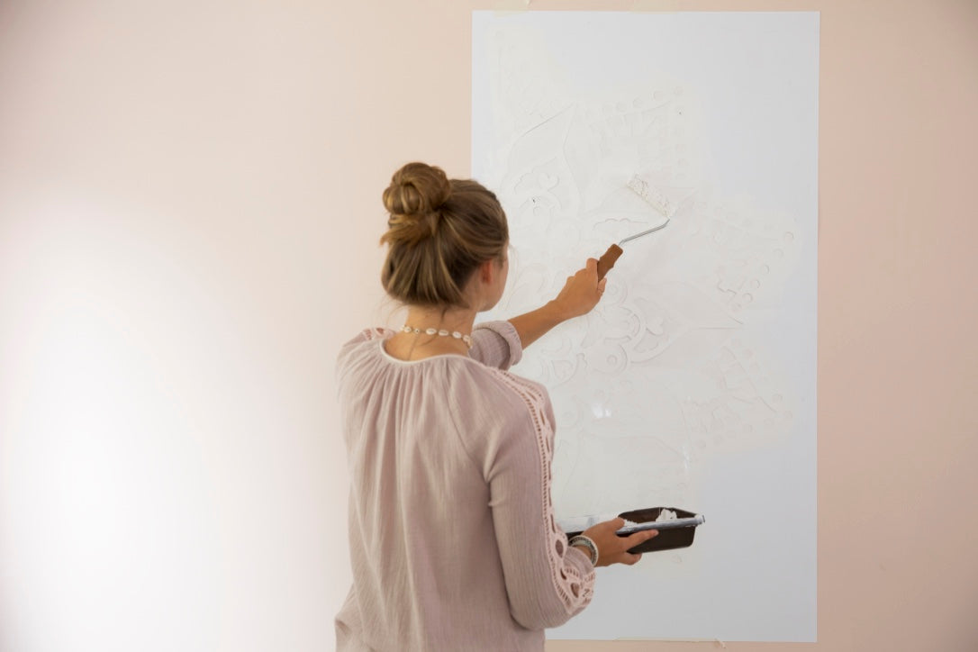 Mystery Wall Tattoo - XL Mandala Stencil - 116 cm