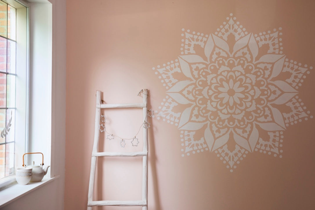 Mystery Wall Tattoo - XL Mandala Stencil - 116 cm