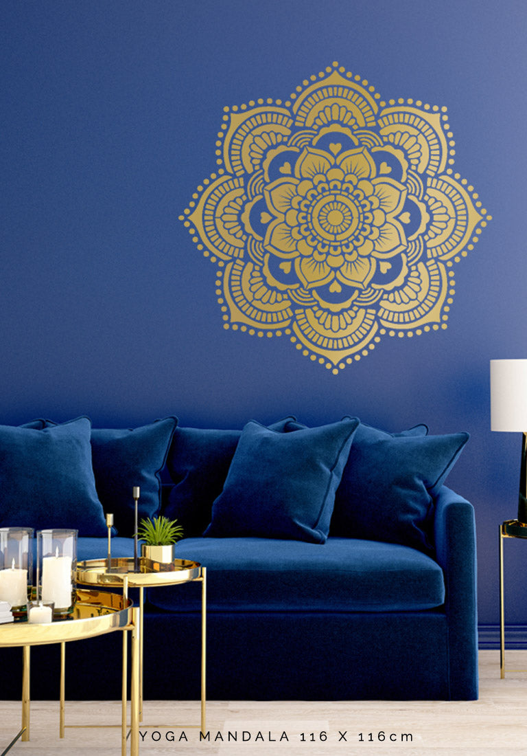 Yoga Mandala - XL Mandala Stencil - 116 cm