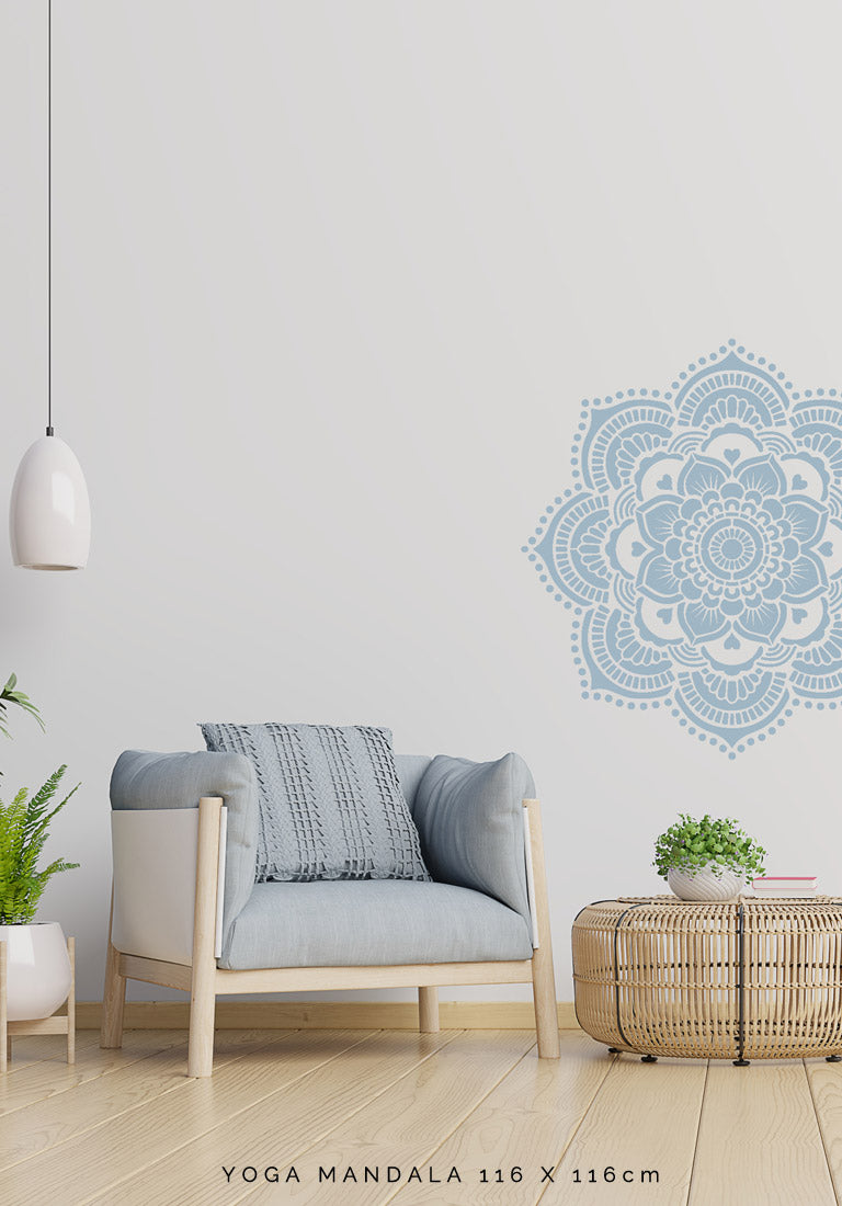 Yoga Mandala - XL Mandala Stencil - 116 cm